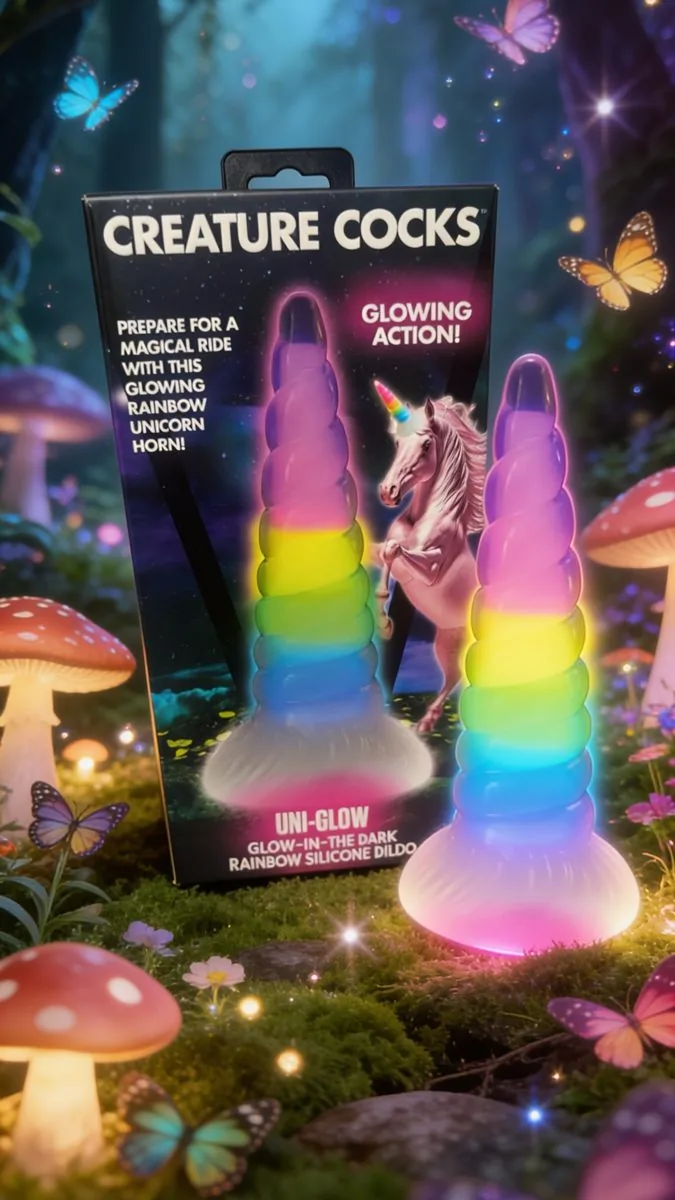 Rambo silicone dildo glow in the dark